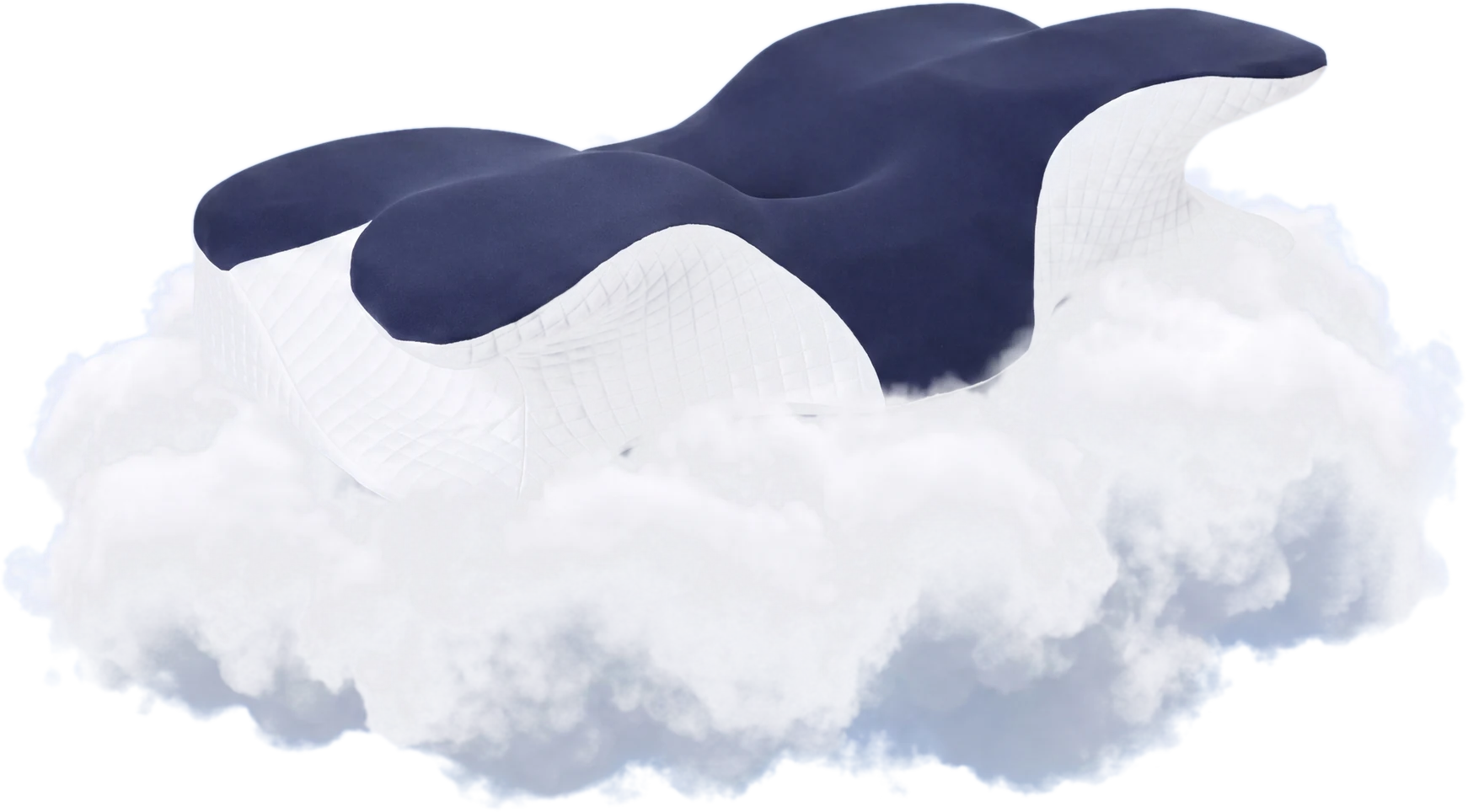 The Original SleepyBoy pillow resting on a fluffy cloud